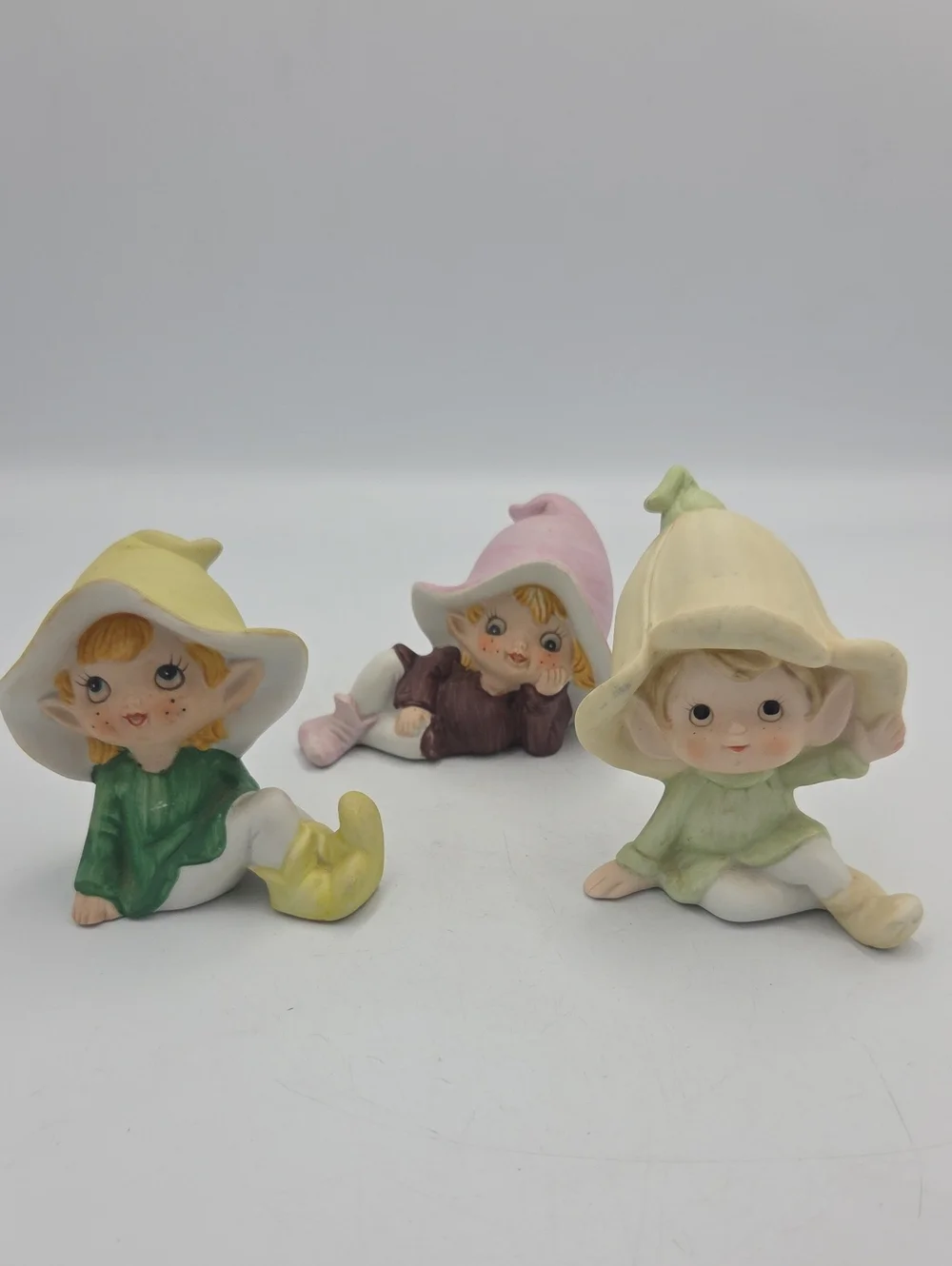 Vintage Homco Ceramic Elf Set